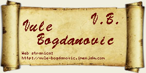 Vule Bogdanović vizit kartica
